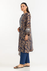 UAE-3PC Lawn Printed Suit With Embroidered