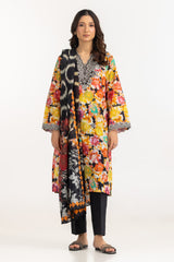UAE-3PC Lawn Printed Suit With Embroidered IUSTKSD-2305