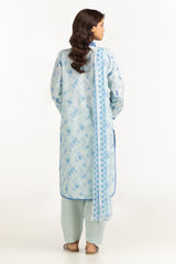 UAE-3PC Lawn Printed Suit With Embroidered IUSTKSD-2307