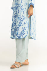 UAE-3PC Lawn Printed Suit With Embroidered IUSTKSD-2307