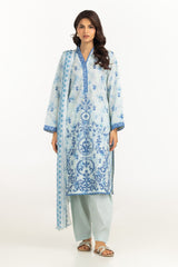 UAE-3PC Lawn Printed Suit With Embroidered IUSTKSD-2307