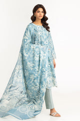 UAE-3PC Lawn Printed Suit With Embroidered IUSTKSD-2309