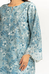 UAE-3PC Lawn Printed Suit With Embroidered IUSTKSD-2309