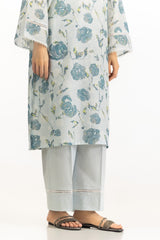 UAE-3PC Lawn Printed Suit With Embroidered IUSTKSD-2314