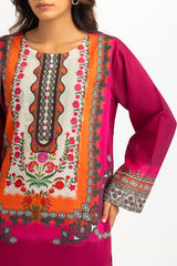 UAE- 3PC Lawn Printed Suit With Embroidered