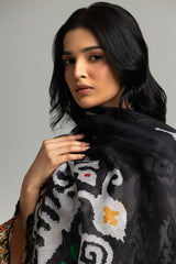 UAE- 3PC Lawn Printed Suit With Embroidered