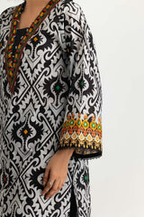 UAE- 3PC Lawn Printed Suit With Embroidered