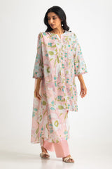 UAE-3PC Lawn Printed Suit With Embroidered