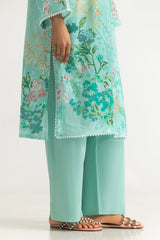UAE- 3PC Lawn Printed Suit With Embroidered