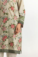 UAE- 3PC Lawn Printed Suit With Embroidered