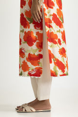 UAE- 3PC Lawn Printed Suit With Embroidered