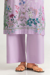 UAE- 3PC Lawn Printed Suit With Embroidered