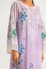 UAE- 3PC Lawn Printed Suit With Embroidered