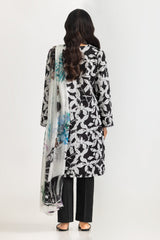 UAE- 3PC Lawn Printed Suit With Embroidered