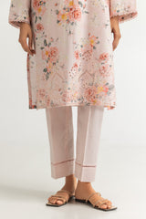 UAE- 3PC Lawn Printed Suit With Embroidered