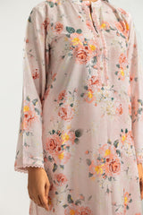UAE- 3PC Lawn Printed Suit With Embroidered
