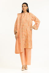UAE-3PC Lawn Printed Suit With Schiffli Embroiderd IUSTKSD-1051