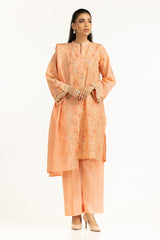 UAE-3PC Lawn Printed Suit With Schiffli Embroiderd IUSTKSD-1051