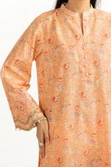 UAE-3PC Lawn Printed Suit With Schiffli Embroiderd IUSTKSD-1051