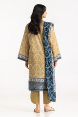 UAE- 3PC Lawn Printed With Embroidered Suit