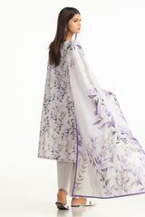 UAE-3PC Lawn Printed With Embroidered Suit