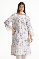 UAE-3PC Lawn Printed With Embroidered Suit