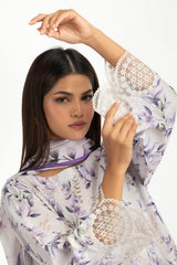UAE-3PC Lawn Printed With Embroidered Suit