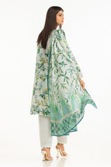 UAE- 3PC Lawn Printed With Embroidered Suit