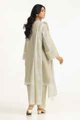 UAE-3PC Lawn Schiffli Embroidered Suit IUSTKSD-2016