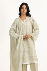 UAE-3PC Lawn Schiffli Embroidered Suit IUSTKSD-2016