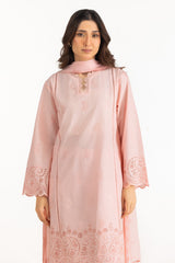 UAE-3PC Lawn Schiffli Embroidered Suit