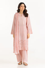 UAE-3PC Lawn Schiffli Embroidered Suit