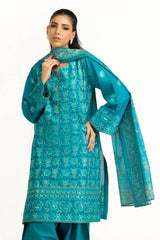 UAE-3PC Lawn Sequence Embroidered Suit IUSTKSD-2004