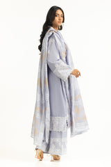 UAE-3PC Lawn Sequence Embroidered Suit IUSTKSD-2005