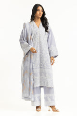 UAE-3PC Lawn Sequence Embroidered Suit IUSTKSD-2005