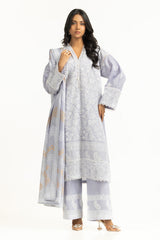 UAE-3PC Lawn Sequence Embroidered Suit IUSTKSD-2005
