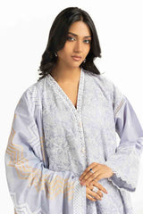 UAE-3PC Lawn Sequence Embroidered Suit IUSTKSD-2005