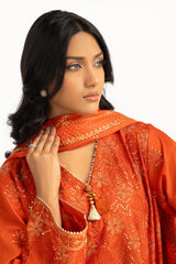 UAE-3PC Lawn Sequence Embroidered Suit IUSTKSD-2008