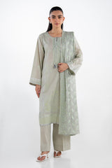 UAE-3PC Lawn Silver And Lacquer Printed Suit IUSTKSD-2060