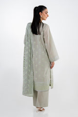 UAE-3PC Lawn Silver And Lacquer Printed Suit IUSTKSD-2060