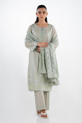 UAE-3PC Lawn Silver And Lacquer Printed Suit IUSTKSD-2060