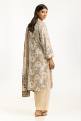 UAE-3PC Linen Printed Suit IUSTKSD-1129