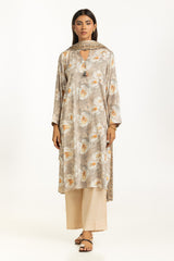 UAE-3PC Linen Printed Suit IUSTKSD-1129