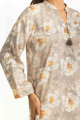 UAE-3PC Linen Printed Suit IUSTKSD-1129