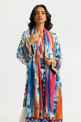 UAE-3PC Linen Printed Suit