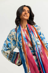 UAE-3PC Linen Printed Suit