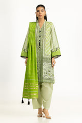 UAE- 3PC Lurex Jacquard Printed Suit