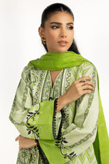 UAE- 3PC Lurex Jacquard Printed Suit
