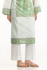 UAE- 3PC Mehsuri Printed Stripe Suit