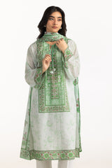 UAE- 3PC Mehsuri Printed Stripe Suit